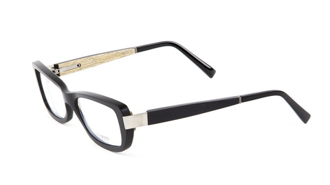 Gold & Wood Black B22 Rectangular Eyeglass Frames 51mm $789 NEW