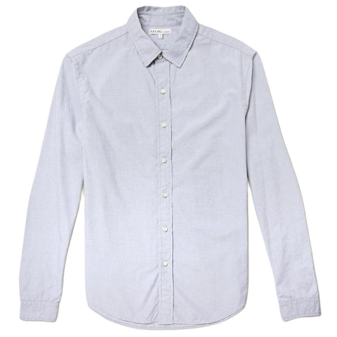 Alex Mill Men's Grey End On End School Cotton Button-Up Shirt NWT