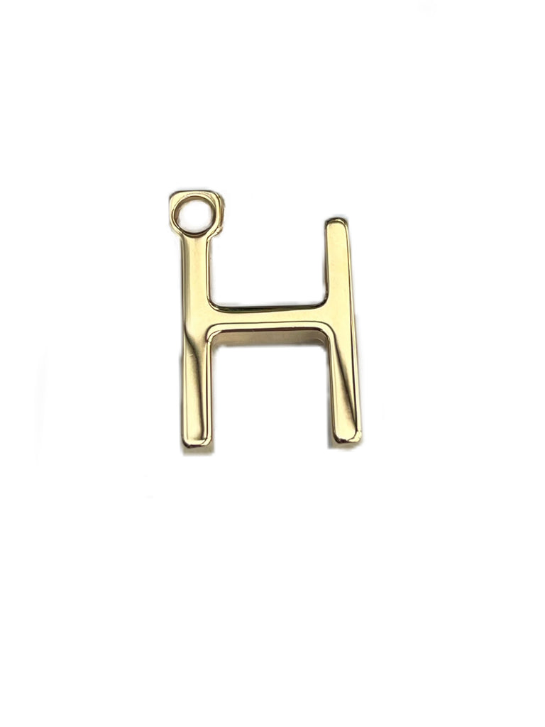 Max Mara Women's Gold Letter Alphabet H Pendant Charm NWT