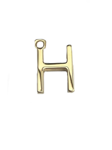 Max Mara Women's Gold Letter Alphabet H Pendant Charm NWT