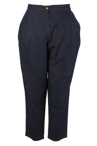 ASHLEY GRAHAM X MARINA RINALDI Womens Dark Navy Idillico Jeans $185 NWT