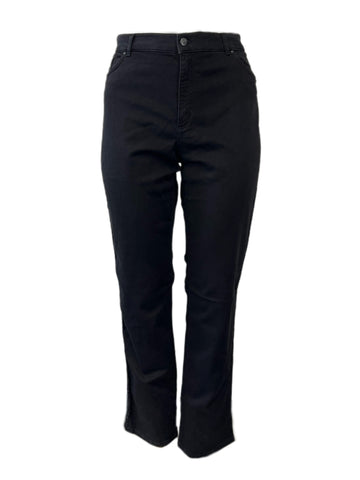 Marina Rinaldi Women's Black Ignoto High Rise Straight Pants NWT