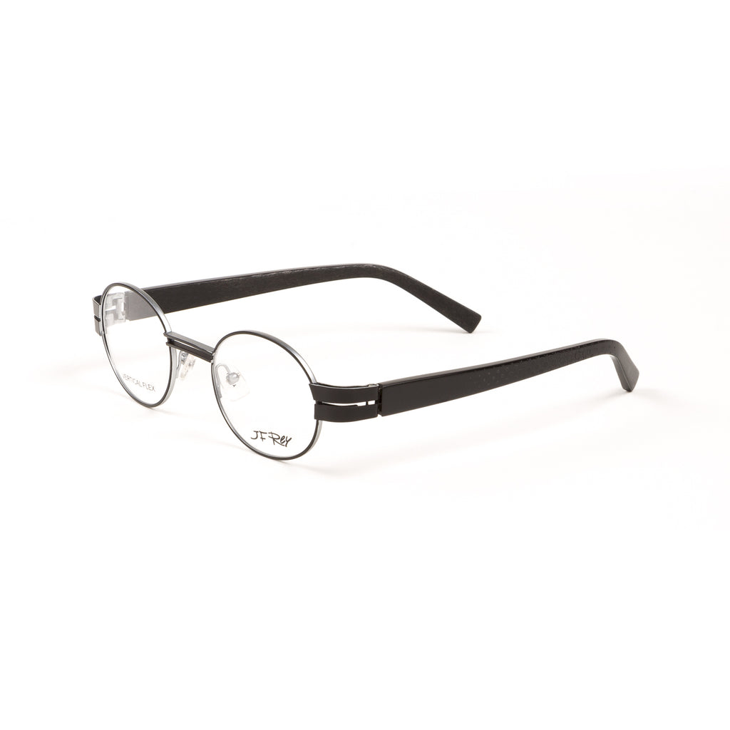 J.F. REY Black/Aluminum Oval Vertical Flex Eyeglass Frames JF2417/0010 NEW