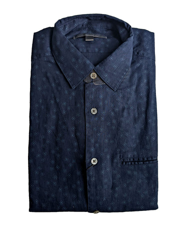John Varvatos Peacock Blue Slim Fit Long Sleeve Button Down Shirt $248 NWT