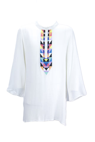 MARA HOFFMAN Kid's Embroidered White Cover-up Tunic Dress 95640 $82 NEW
