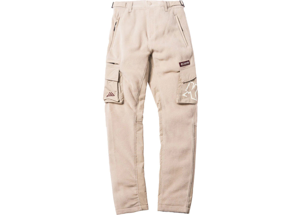 KITH x COLUMBIA Men's Beige Fleece Cargo Pants XO0768 NWT