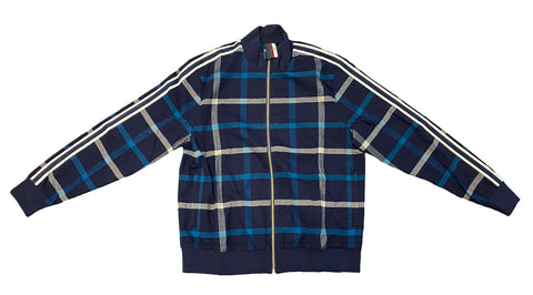 KITH Men's Navy/White Plaid Roger Track Zip Up Jacket NWOT