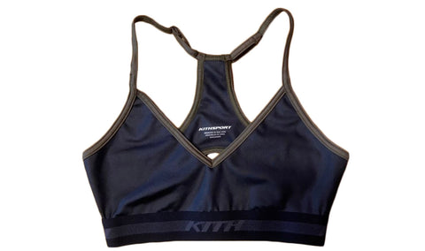 KITH SPORT Women's Black/Olive Keyhole Sports Bra KHW9053 Small NWOT