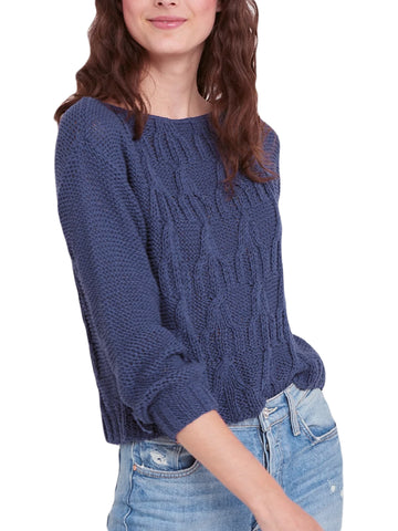 ROBERTA ROLLER RABBIT Women's Indigo Koala Sweater Sz S $125 NEW