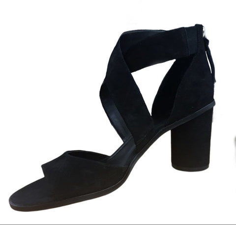 REBECCA MINKOFF Women's Black Kid Suede Leight Sandals #M8131026 11 NWB