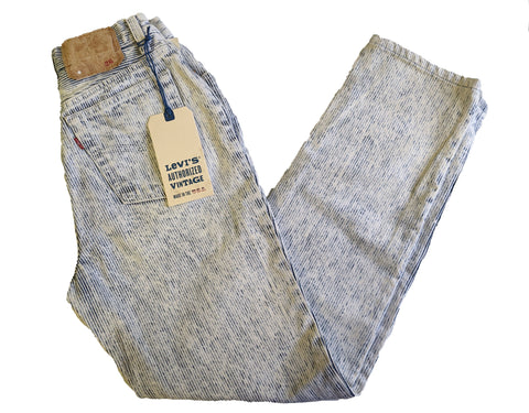 Levi's Women's Authtorized Vintage Whitewash Pinstripe Jeans Size 26 $198 NWT