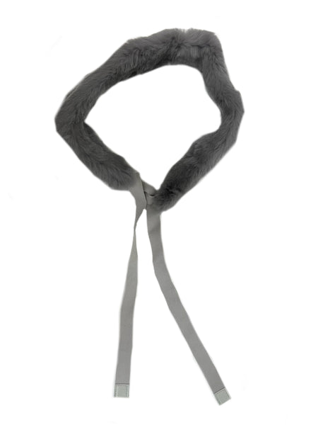 Max Mara Women's Dark Grey Lipsia Rabbit Fur Collar One Size NWT