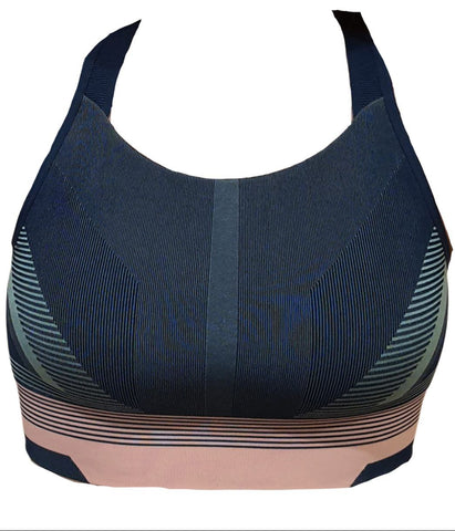 LNDR Women's Sailor Blue Solar Sports Bra #SV959 NWT