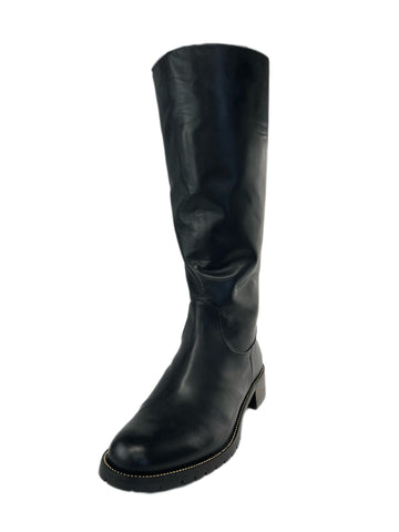 Marina Rinaldi Women's Black Luppolo Leather Knee Boots NWB