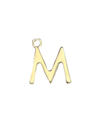 Max Mara Women's Gold Letter Alphabet M Pendant Charm NWT