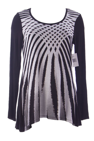 MIRACLEBODY by Miraclesuit Women's Black Faye Dream Weaver Print Top