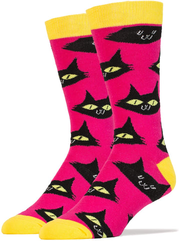 OOOH YEAH! Men's Novelty Crew Socks, The Cats Meow