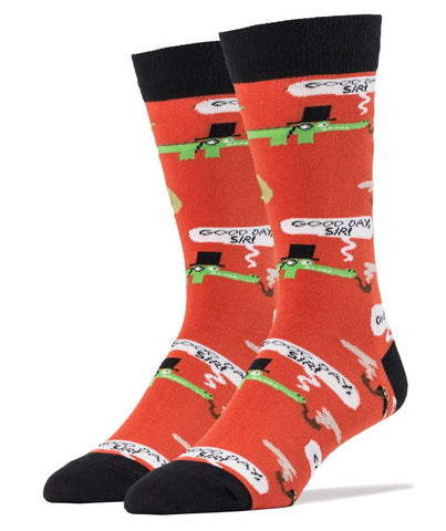 OOOH YEAH! Men's Novelty Crew Socks, MD6007C - Good Day Sir