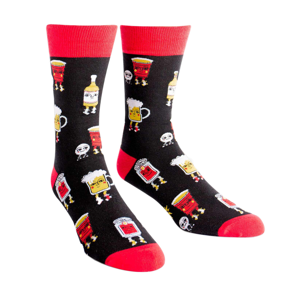 Sock it to Me Men's Novelty Crew Socks, Beer Pong