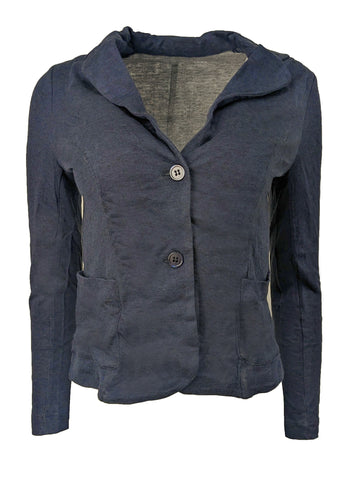 Majestic Filautres Women's Navy Soft Touch Casual Blazer Size X-Small NWT