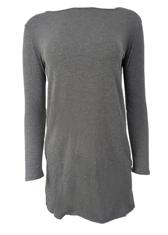 Majestic Filatures Women's Grey Cotton Cashmere T-Shirt Dress Size XS NWT