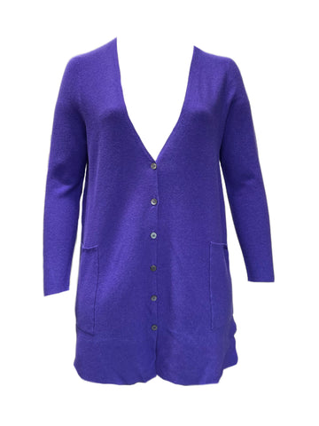Marina Rinaldi Women's Purple Maori Button Closure Cardigan NWT