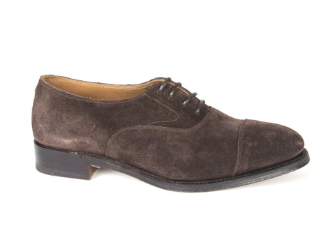 MEERMIN Women's Brown Suede Cap Toed Oxfords 201418 Sena Last NEW