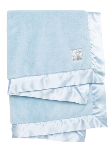 LITTLE GIRAFFE Baby's Blue Posh Mink Super Soft Ultraplush Blanket 36"x30" NWT