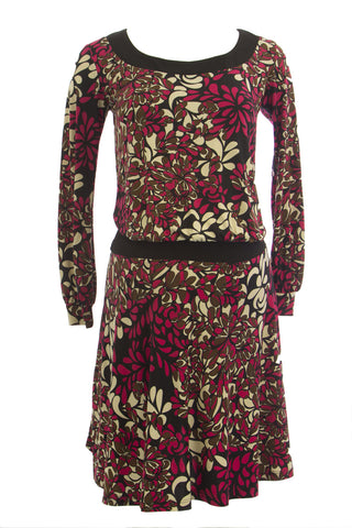 OLIAN Maternity Women's Floral Print Long Sleeve Blouson Dress X-Small Merlo