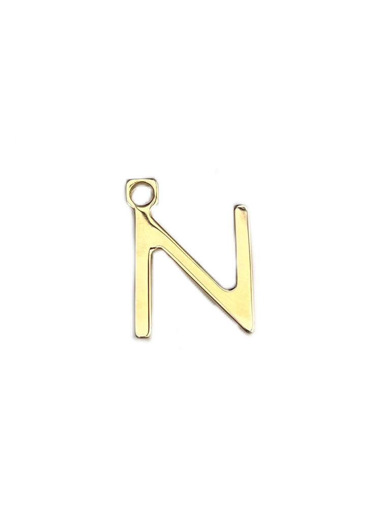 Max Mara Women's Gold Letter Alphabet N Pendant Charm NWT