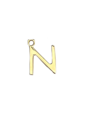 Max Mara Women's Gold Letter Alphabet N Pendant Charm NWT