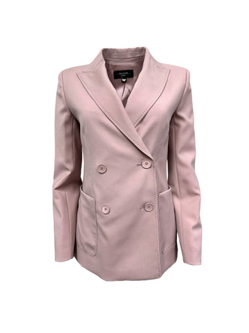 Max Mara Women's Pink Nervoso Notch Collar Blazer Size 6 NWT