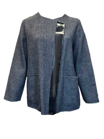 Marina Rinaldi Women's Grey Nives Button Closure Coat NWT