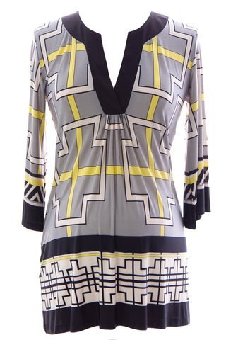 OLIAN Women's Multi Geometric Sandra Maternity Tunic O3489AD21 Sz S $118 NWT