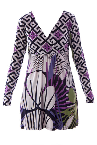 Olian Women's Crossover Maternity Babydoll Tunic X-Small Multicolor