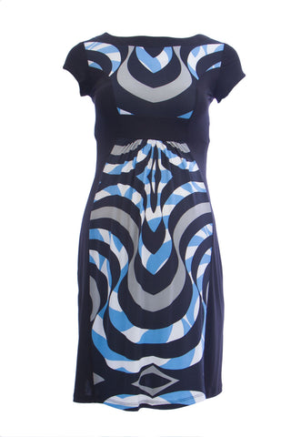 OLIAN Maternity Women's Black Abstract Print Colorblock Dress $148 NWT