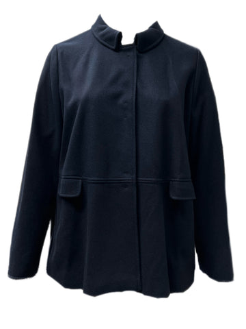 Marina Rinaldi Women's Navy Olivo Short Coat NWT