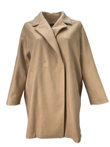 Marina Rinaldi Women's Camel Oltre Notch Collar Coat NWT