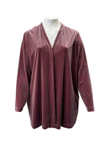 Marina Rinaldi Women's Rosa Ombra Open Front Jacket NWT