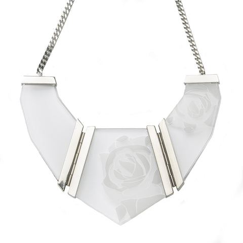 Sportmax Max Mara Women's Orano Lucite Statement Necklace One Size Optical White