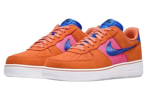 NIKE Men's Orange Air Force 1 '07 LV8 Sneakers #CW7300-800 Size US 12.5 NWOB