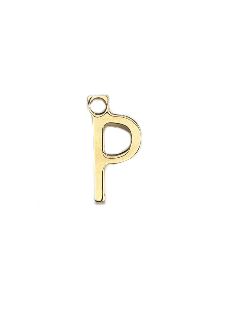 Max Mara Women's Gold Letter Alphabet P Pendant Charm NWT