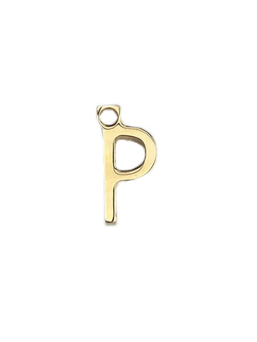 Max Mara Women's Gold Letter Alphabet P Pendant Charm NWT