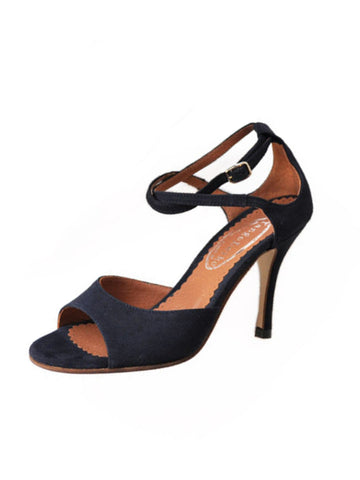A.P.C. Tango Leike Women's Dark Navy Suede Sandals $435 NWOB