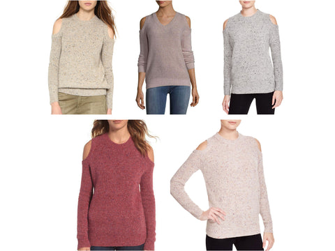 REBECCA MINKOFF Women's Cold-Shoulder Page Sweater $148 NWT