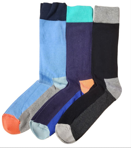 HAPPY SOCKS Men's Multicoloured 3 Pack Cotton Crew Socks Size 8-12 NWT