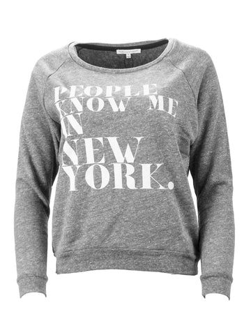 REBECCA MINKOFF Women's Grey People Know Me Sweatshirt $88 NWT