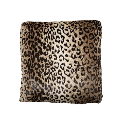 LITTLE GIRAFFE Espresso Luxe Leopard Comfy Trow Pillow 17"x17" NWT