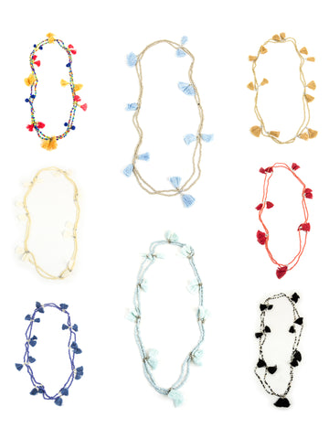 ROBERTA ROLLER RABBIT Women's Beaded Pom Pom Necklace $28 NEW