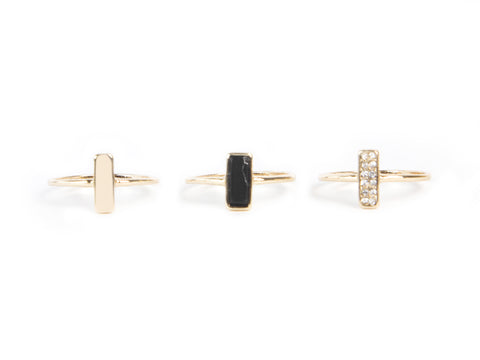 BANSRI Cathy Agate Stack Ring Set R0128 $86 NEW